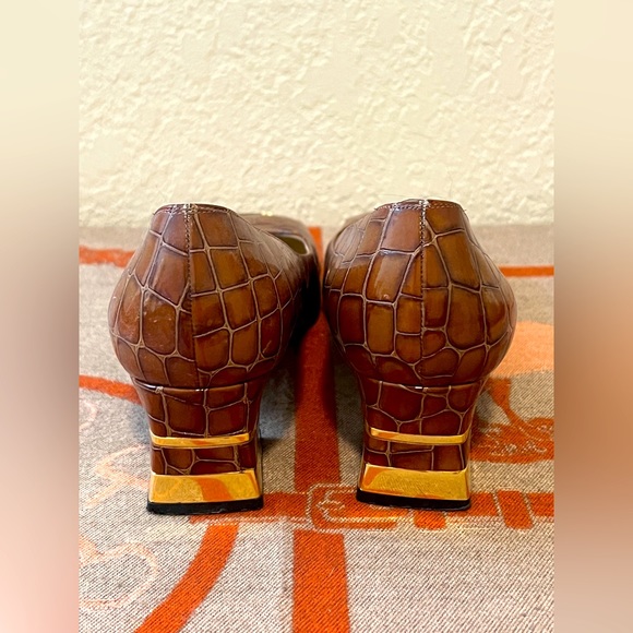 MAB STUDIO Shoes Made In Italy. US Sz 7 eU Sz 37. Genuine Croc Skin Leather. - Picture 10 of 11